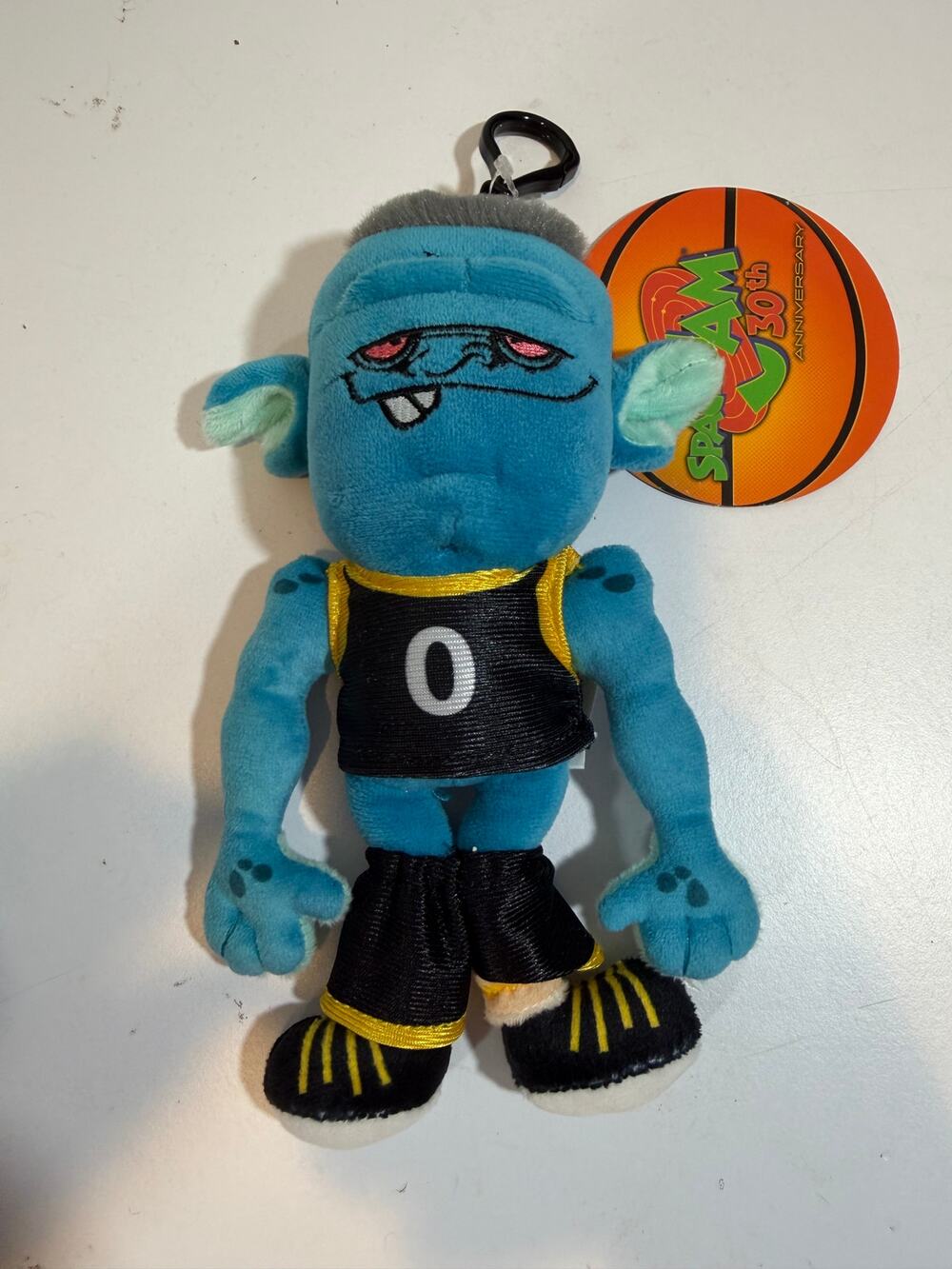 Space Jam 30th Anniversary Blanko Monstar Plush Keychain Clip NWT Blue Monster